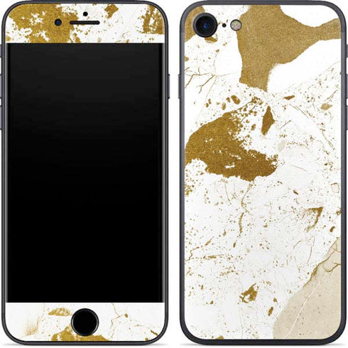 White Scattered Marble iPhone 8 Skin
