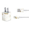 White Scattered Marble iPhone Charger (5W USB) Skin