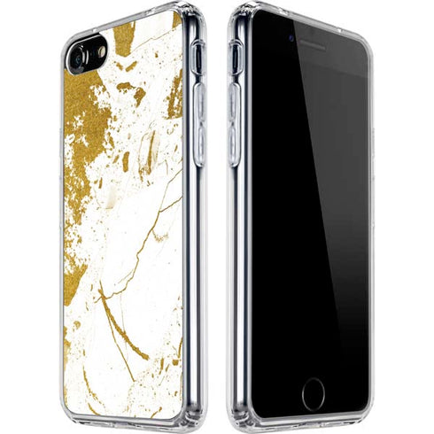 White Scattered Marble iPhone SE (2nd & 3rd Gen) Clear Case