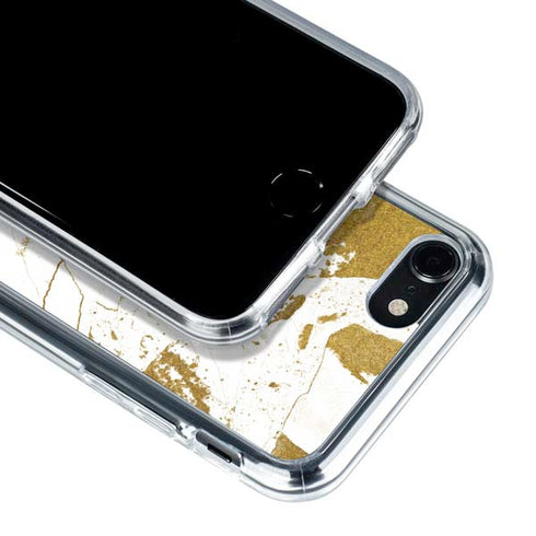 White Scattered Marble iPhone SE (2nd & 3rd Gen) Clear Case