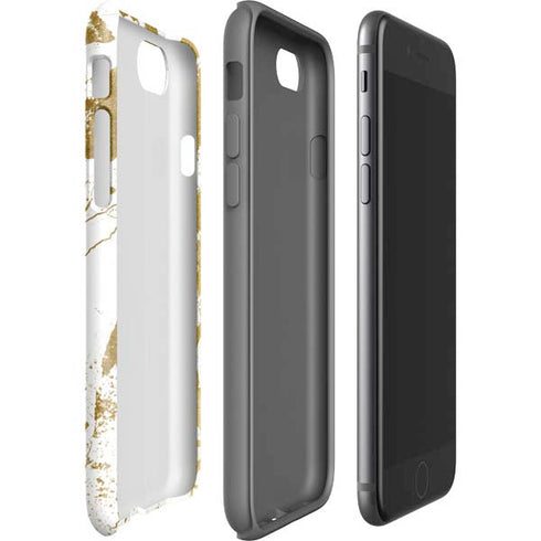 White Scattered Marble iPhone SE (2nd & 3rd Gen) Pro Case