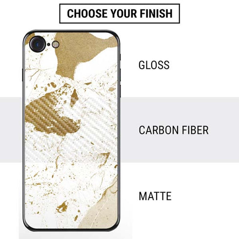 White Scattered Marble iPhone SE (2nd & 3rd Gen) Skin