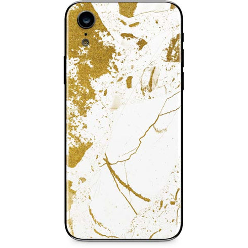 White Scattered Marble iPhone XR Skin