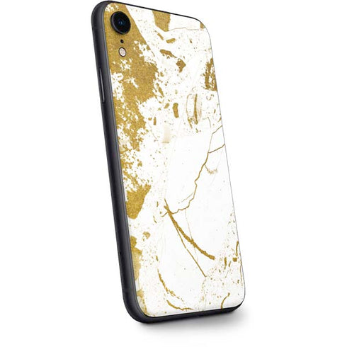 White Scattered Marble iPhone XR Skin