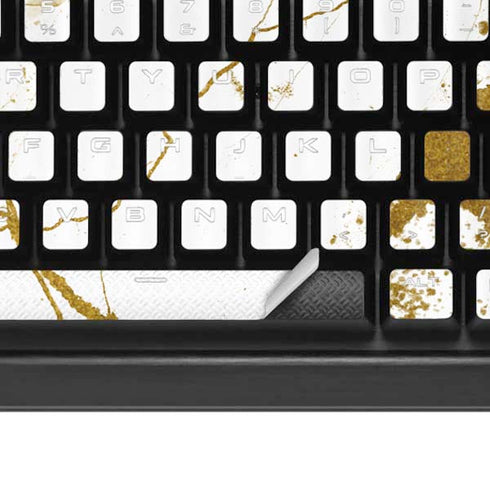 White Scattered Marble K95 RGB PLATINUM Mechanical Gaming Keyboard Skin