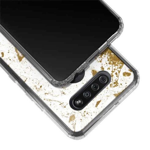White Scattered Marble LG K51/Q51 Clear Case