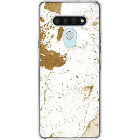 White Scattered Marble LG Stylo 6 Clear Case