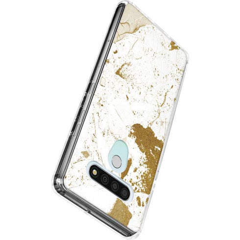 White Scattered Marble LG Stylo 6 Clear Case