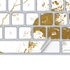White Scattered Marble Magic Keyboard Skin