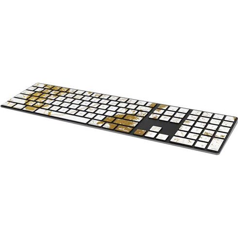 White Scattered Marble Magic Keyboard with Numeric Keypad Skin