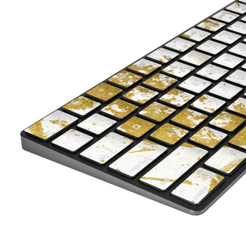 White Scattered Marble Magic Keyboard with Numeric Keypad Skin