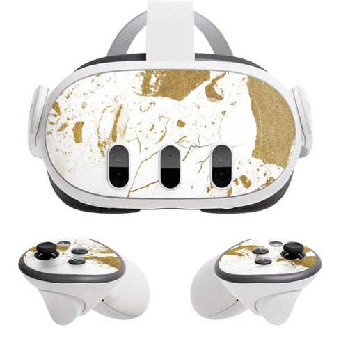 White Scattered Marble Meta Quest 3 Skin