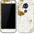White Scattered Marble Moto E5 Play Skin