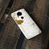 White Scattered Marble Moto E5 Plus Skin