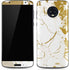 White Scattered Marble Moto G6 Skin
