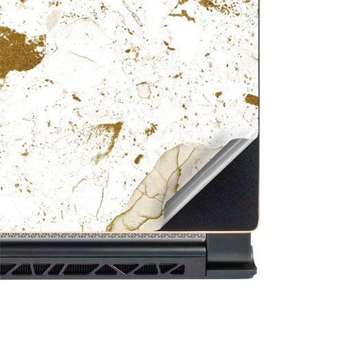 White Scattered Marble MSI GS65 Stealth Laptop Skin