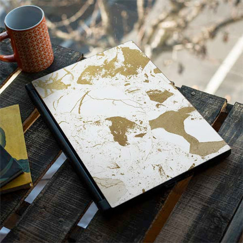 White Scattered Marble MSI GS65 Stealth Laptop Skin