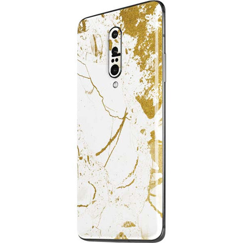 White Scattered Marble OnePlus 7 Pro Skin