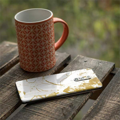 White Scattered Marble OnePlus 7 Pro Skin