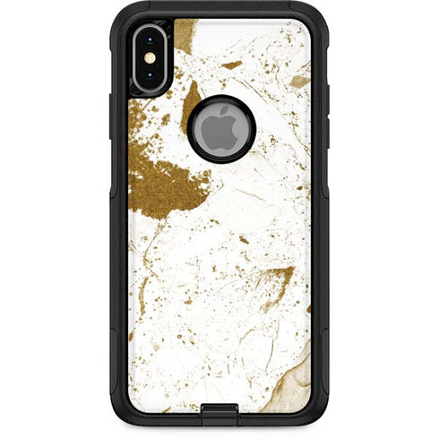 White Scattered Marble Otterbox Commuter iPhone Skin