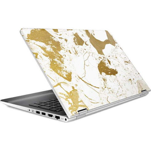 White Scattered Marble HP Pavilion Skin