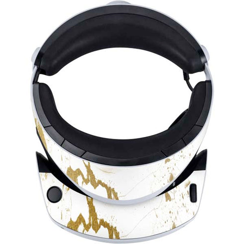 White Scattered Marble PlayStation VR2 Skin