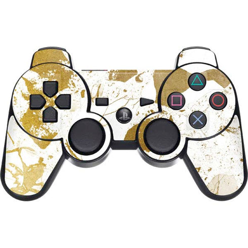 White Scattered Marble PS3 Dual Shock wireless controller Skin