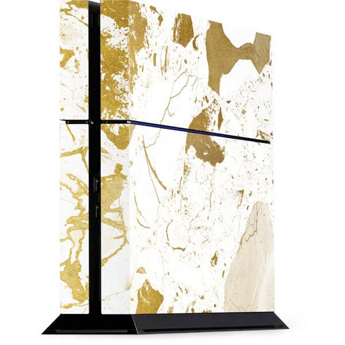 White Scattered Marble PS4 Console Skin