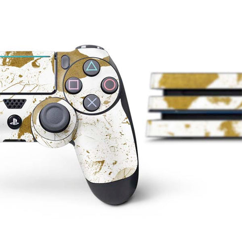 White Scattered Marble PS4 Pro Bundle Skin