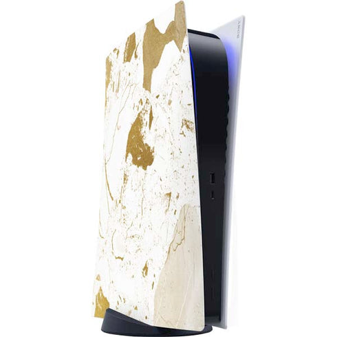 White Scattered Marble PS5 Digital Edition Console Skin