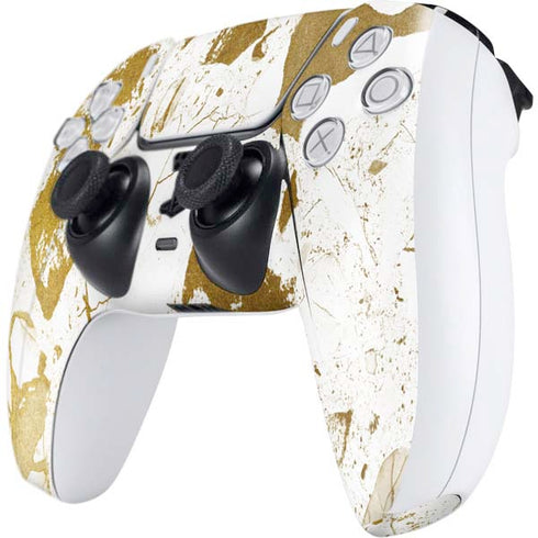White Scattered Marble PS5 Controller Skin