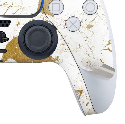 White Scattered Marble PS5 Controller Skin