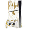 White Scattered Marble PS5 Slim Disk Bundle Skin