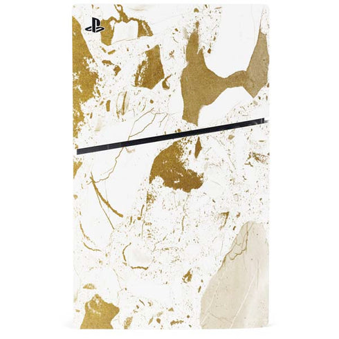 White Scattered Marble PS5 Slim Digital Edition Bundle Skin