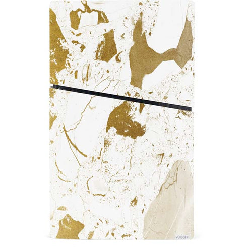 White Scattered Marble PS5 Slim Digital Edition Bundle Skin