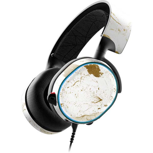 White Scattered Marble SteelSeries Arctis 3 Skin