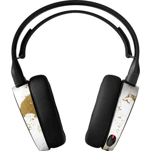 White Scattered Marble SteelSeries Arctis 3 Skin