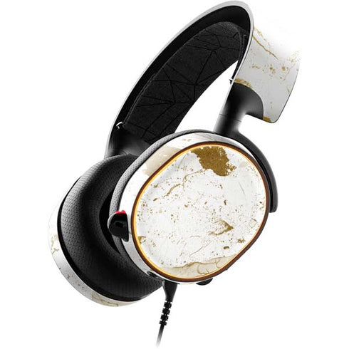 White Scattered Marble SteelSeries Arctis 5 Skin
