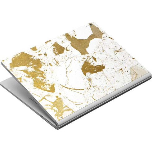 White Scattered Marble Surface Book Skin