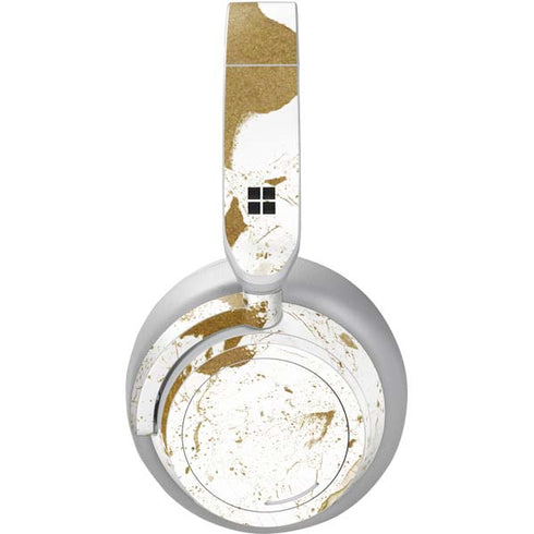 White Scattered Marble Surface Headphones Skin