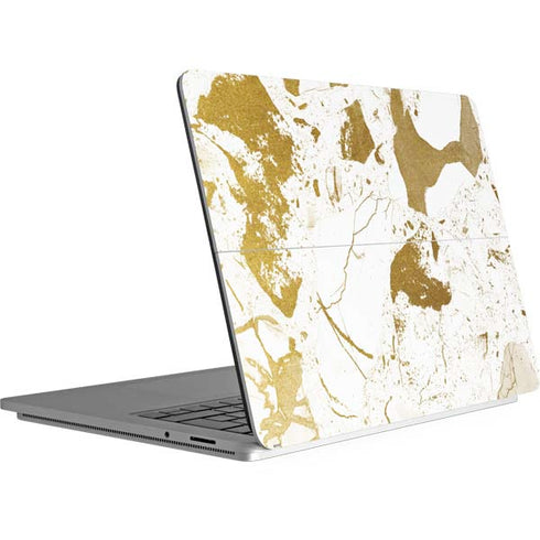White Scattered Marble Surface Laptop Studio Skin