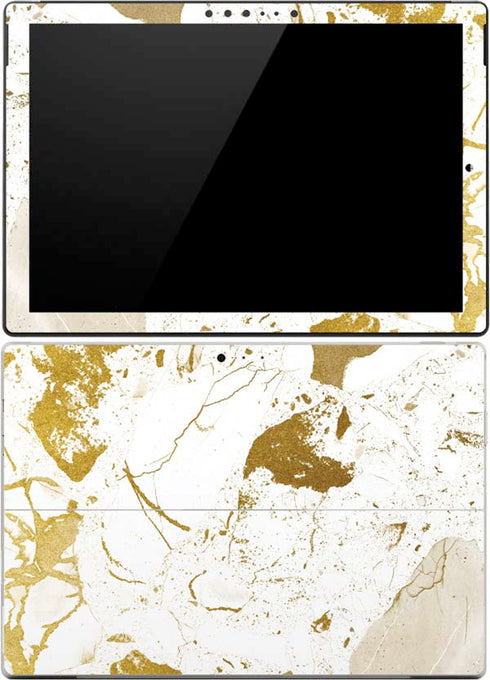 White Scattered Marble Surface Pro 4 Skin