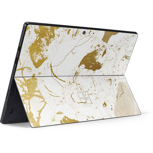 White Scattered Marble Surface Pro 6 Skin