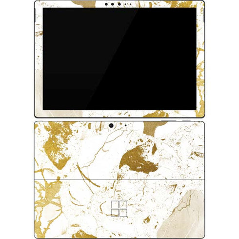 White Scattered Marble Surface Pro 7 Skin