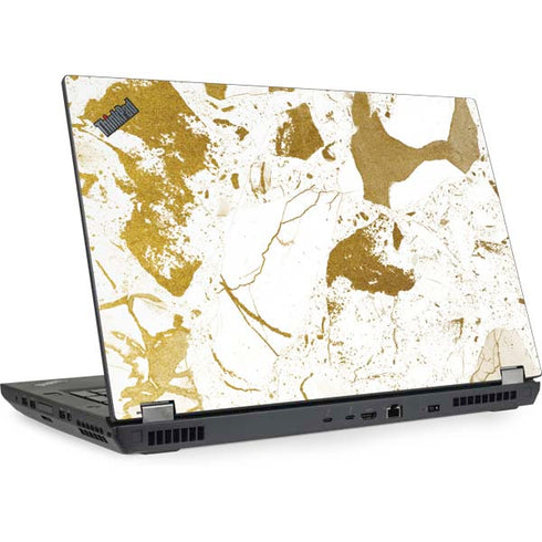 White Scattered Marble Lenovo ThinkPad Skin