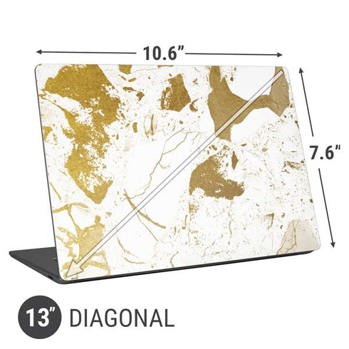 White Scattered Marble Universal Laptop 13in (10.6 x 7.6in) Skin