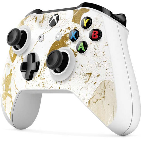 White Scattered Marble Xbox One S All-Digital Edition Bundle Skin