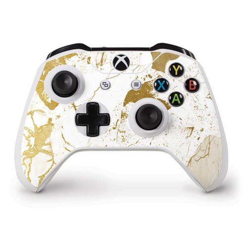 White Scattered Marble Xbox One S Controller Skin