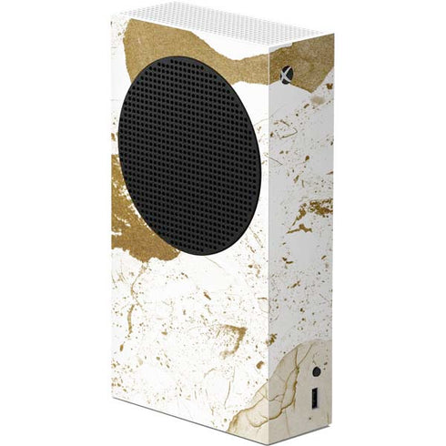 White Scattered Marble Xbox Series S Console Skin