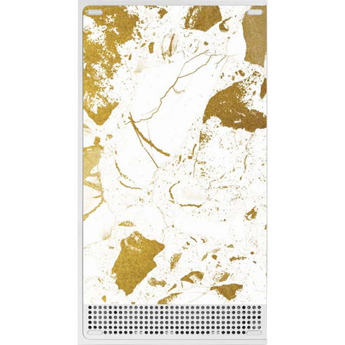 White Scattered Marble Xbox Series S Console Skin